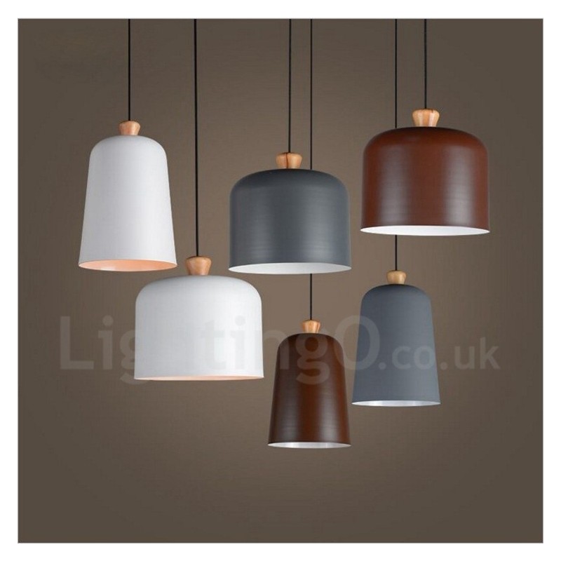 Lámpara colgante moderna contemporánea de una luz de aleación de aluminio con pantalla de aleación de aluminio
