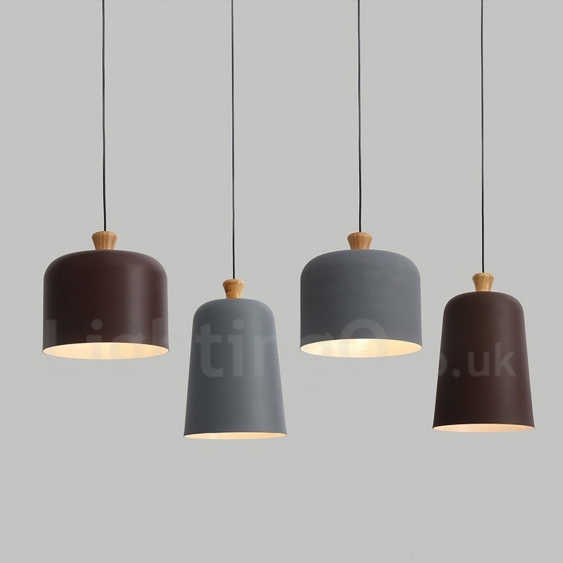 Lámpara colgante moderna contemporánea de una luz de aleación de aluminio con pantalla de aleación de aluminio