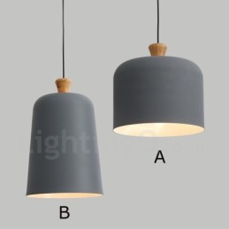 Lámpara colgante moderna contemporánea de una luz de aleación de aluminio con pantalla de aleación de aluminio