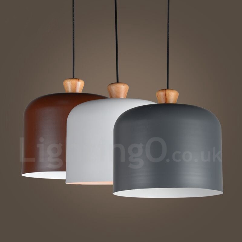 Lámpara colgante moderna contemporánea de una luz de aleación de aluminio con pantalla de aleación de aluminio