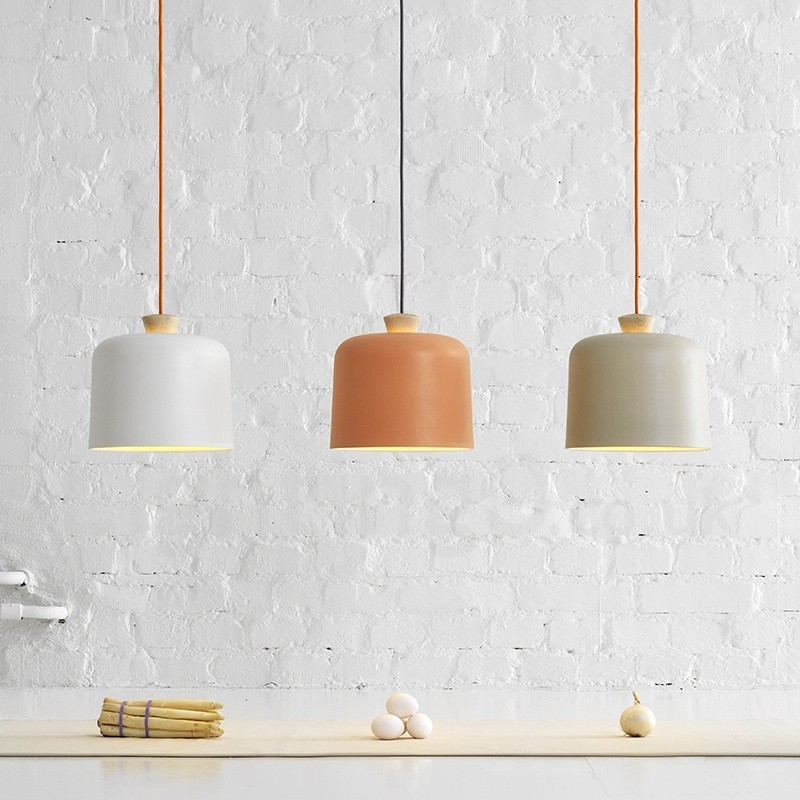 Lámpara colgante moderna contemporánea de una luz de aleación de aluminio con pantalla de aleación de aluminio