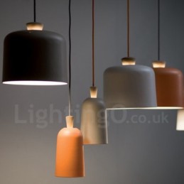Lámpara colgante moderna contemporánea de una luz de aleación de aluminio con pantalla de aleación de aluminio
