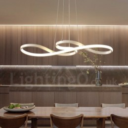 Lámpara colgante moderna y contemporánea de aleación de aluminio con pantalla acrílica