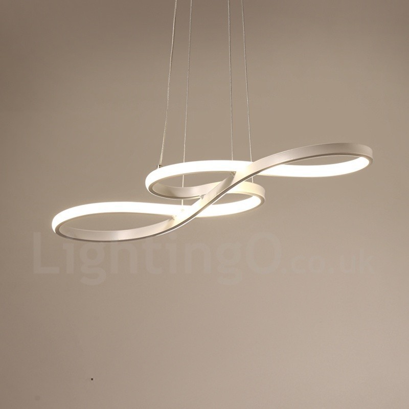 Lámpara colgante moderna y contemporánea de aleación de aluminio con pantalla acrílica