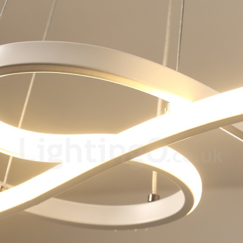 Lámpara colgante moderna y contemporánea de aleación de aluminio con pantalla acrílica