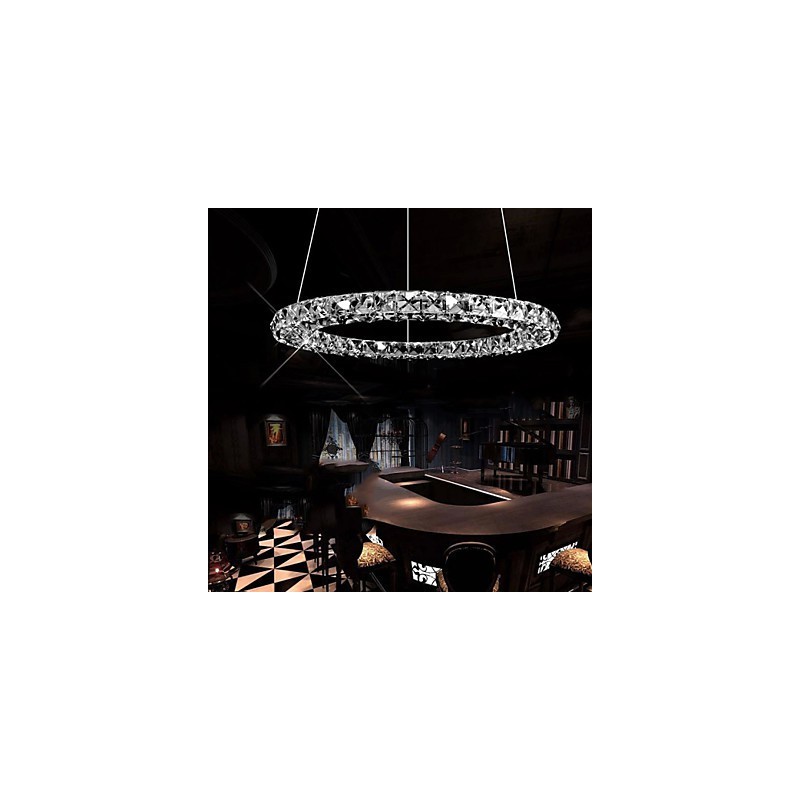Lámparas de techo de cristal modernas de una sola cara y tres lados, de cristal K9, para interiores.