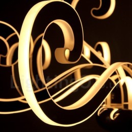 Lámpara de araña moderna y contemporánea de acero regulable de 12 luces con pantalla acrílica