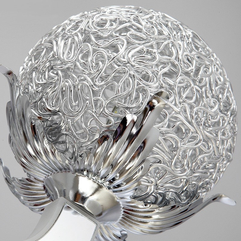 Lámpara de araña moderna y contemporánea de acero regulable de 6 luces con pantalla de aleación de aluminio