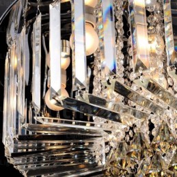 Lámparas de techo modernas y contemporáneas de 6 luces con pantalla de cristal