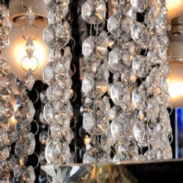 Lámparas de techo modernas y contemporáneas de 6 luces con pantalla de cristal