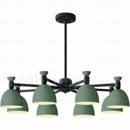 Lámpara de araña nórdica de 8 luces con pantalla de aleación de aluminio