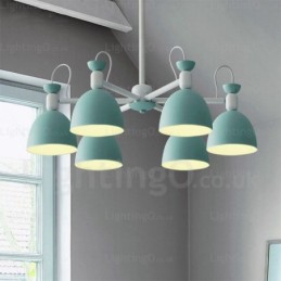 Lámpara de araña nórdica de 6 luces con pantalla de aleación de aluminio
