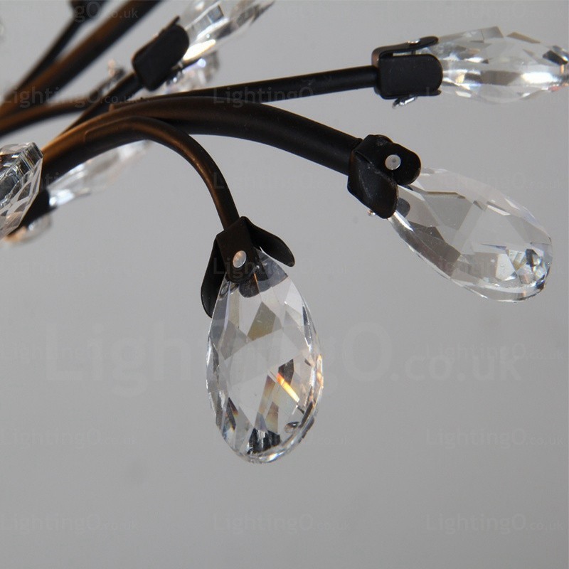 Lámpara de araña rústica de 8 luces