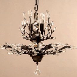 Lámpara de araña rústica de 8 luces