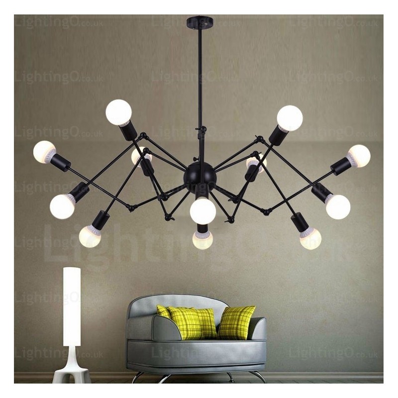 Lámparas de araña retro vintage de 12 luces