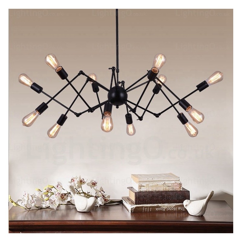 Lámparas de araña retro vintage de 12 luces