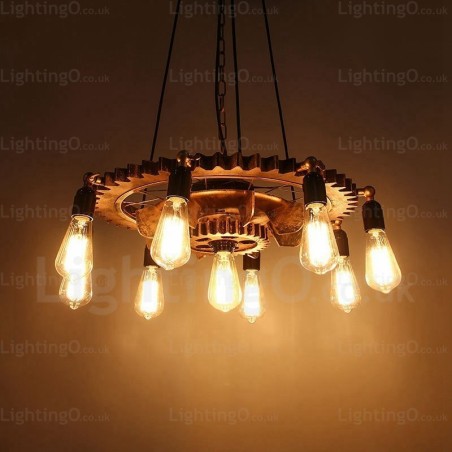 Lámpara colgante retro vintage de 9 luces Lámpara colgante retro vintage de 9 luces