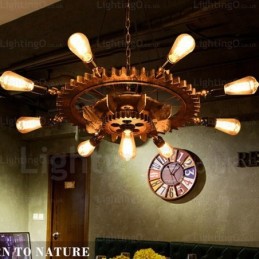 Lámpara colgante retro vintage de 9 luces