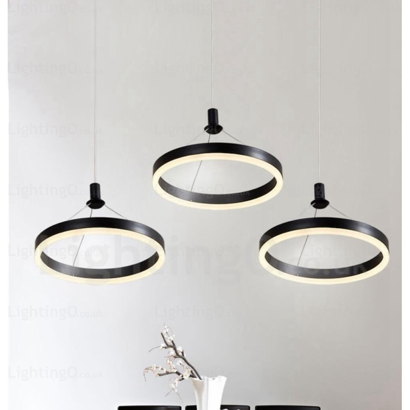 Lámpara colgante contemporánea moderna de 1 luz con pantalla acrílica