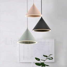 Lámpara colgante nórdica contemporánea moderna de 1 luz con pantalla acrílica