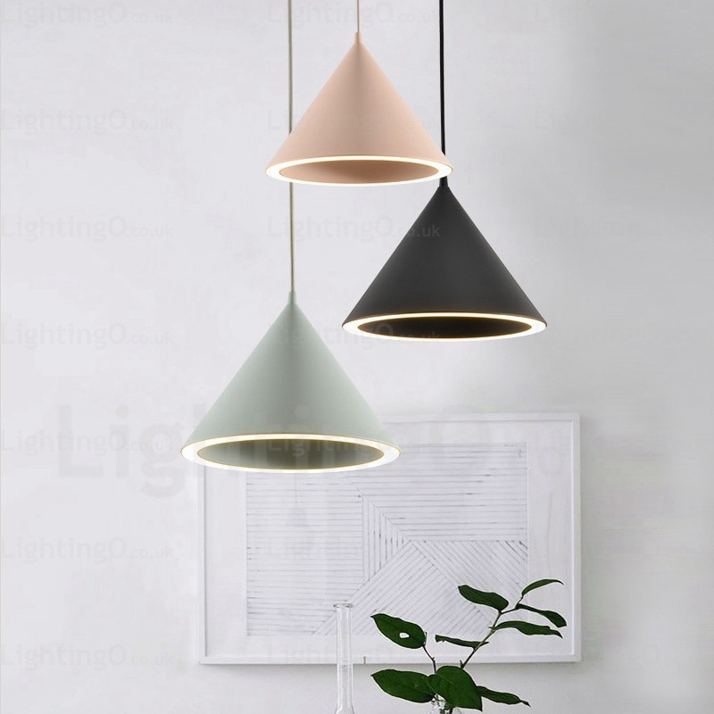 Lámpara colgante nórdica contemporánea moderna de 1 luz con pantalla acrílica