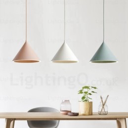 Lámpara colgante nórdica contemporánea moderna de 1 luz con pantalla acrílica