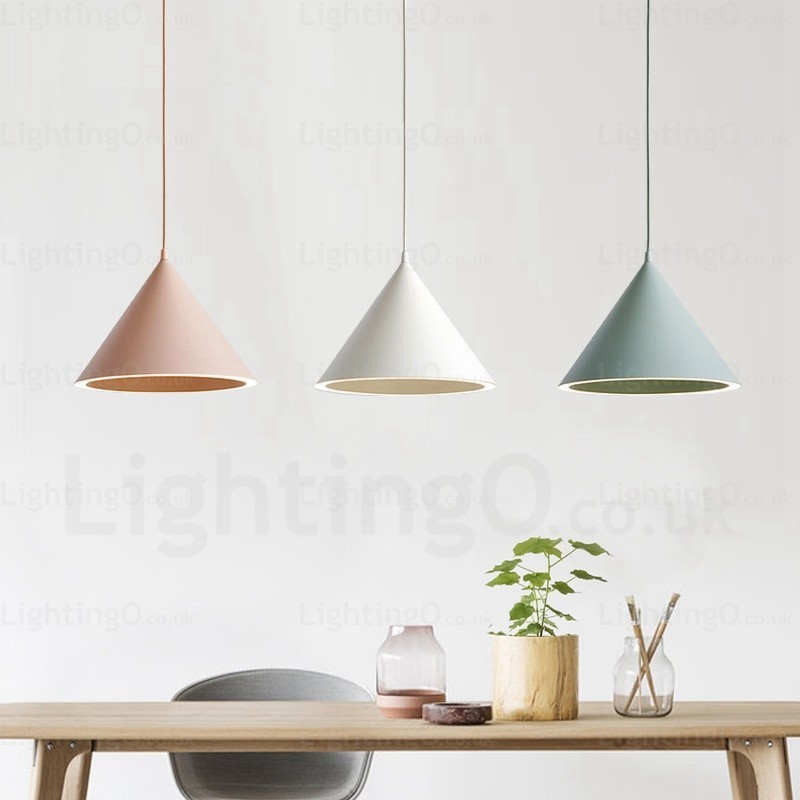 Lámpara colgante nórdica contemporánea moderna de 1 luz con pantalla acrílica