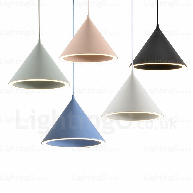 Lámpara colgante nórdica contemporánea moderna de 1 luz con pantalla acrílica