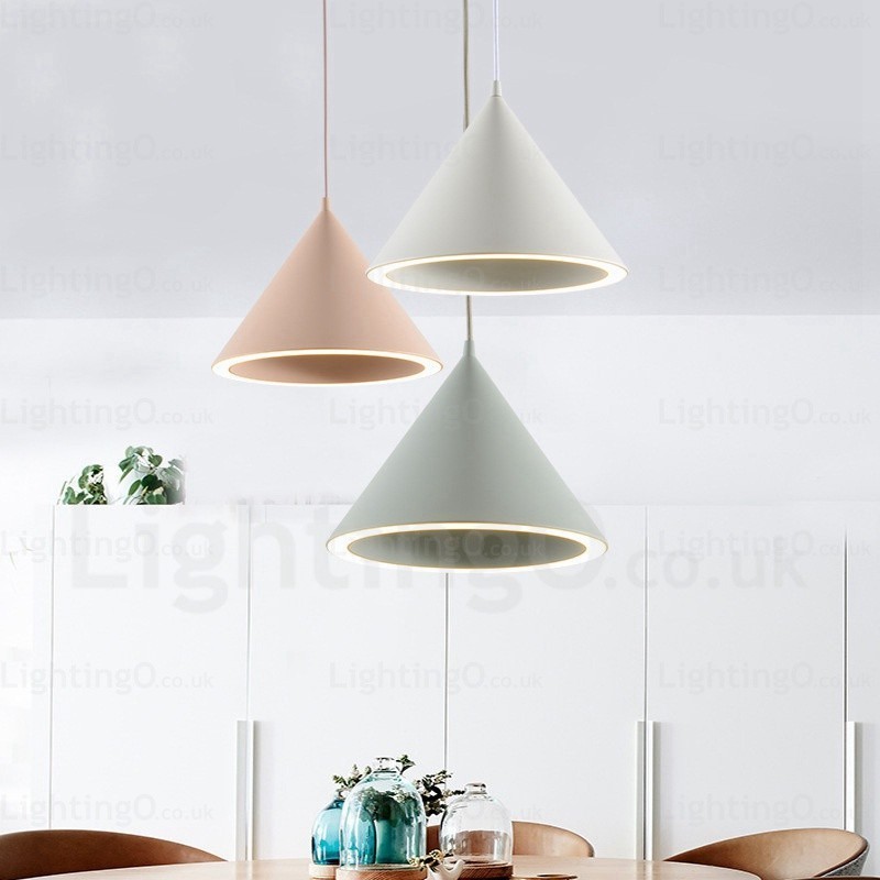 Lámpara colgante nórdica contemporánea moderna de 1 luz con pantalla acrílica