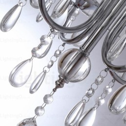 Lámpara colgante contemporánea moderna de 1 luz con pantalla de cristal