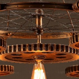 Lámpara colgante retro vintage de 7 luces