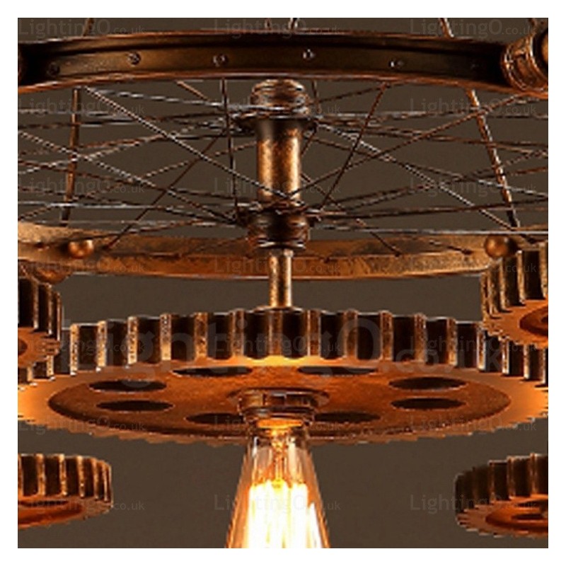 Lámpara colgante retro vintage de 7 luces