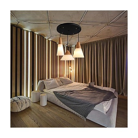Lámpara colgante de metal de 3 luces, estilo mini, moderna y contemporánea Lámpara colgante de metal de 3 luces, estilo mini, moderna y contemporánea