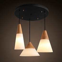 Lámpara colgante de metal de 3 luces, estilo mini, moderna y contemporánea
