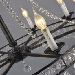 Lámpara colgante rústica de 4 luces