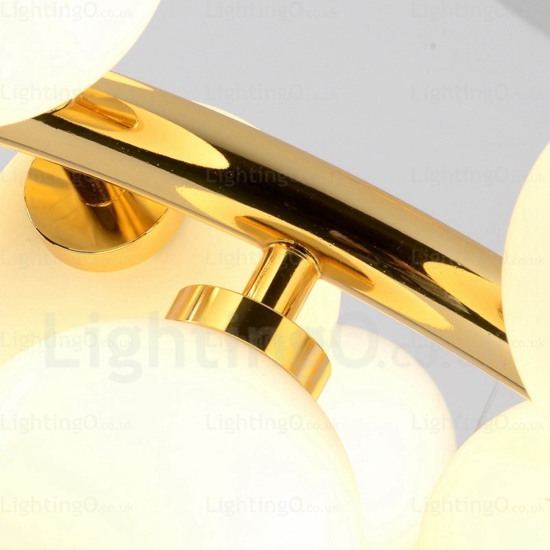 Lámpara colgante nórdica de 25 luces con pantalla de cristal