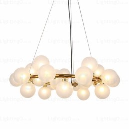 Lámpara colgante nórdica de 25 luces con pantalla de cristal
