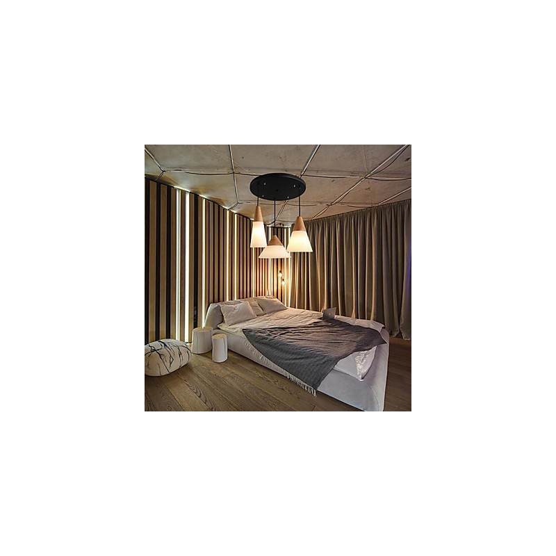 Lámpara colgante de metal de 3 luces, estilo mini, moderna y contemporánea