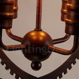 Lámpara colgante retro vintage de 4 luces