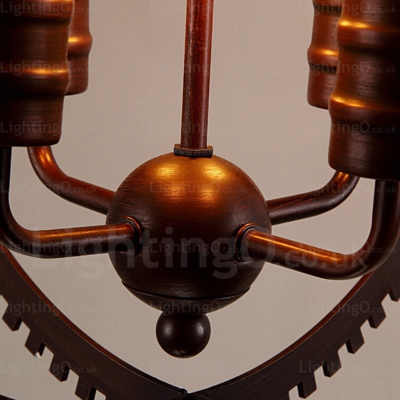 Lámpara colgante retro vintage de 4 luces