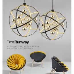 Lámpara colgante vintage de globo, color óxido, diámetro 50 cm, 80 cm.