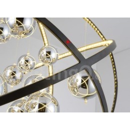 Lámpara colgante vintage de globo, color óxido, diámetro 50 cm, 80 cm.