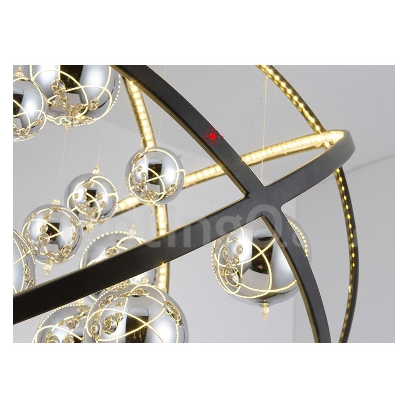 Lámpara colgante vintage de globo, color óxido, diámetro 50 cm, 80 cm.