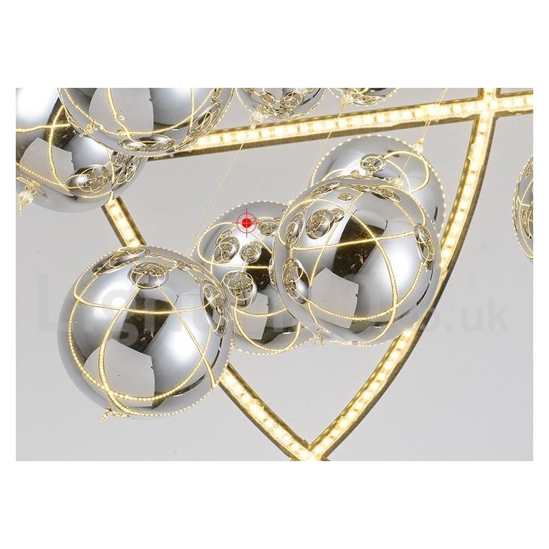 Lámpara colgante vintage de globo, color óxido, diámetro 50 cm, 80 cm.