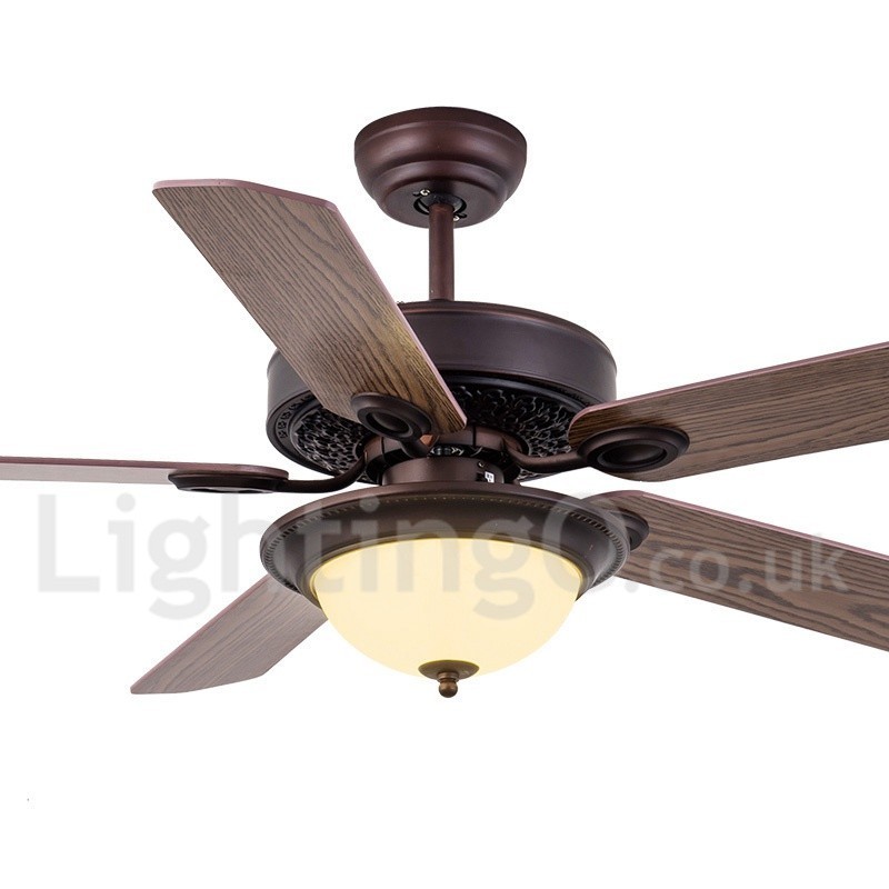 Ventilador de techo rústico estilo campestre retro de 42", 48" y 52"