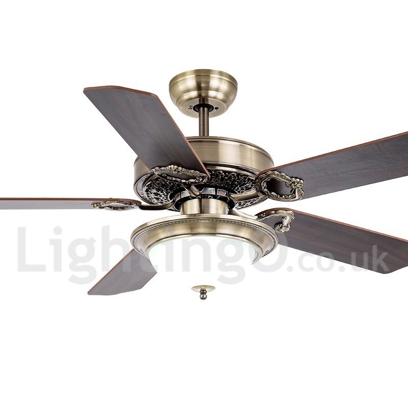 Ventilador de techo rústico estilo campestre retro de 42", 48" y 52"