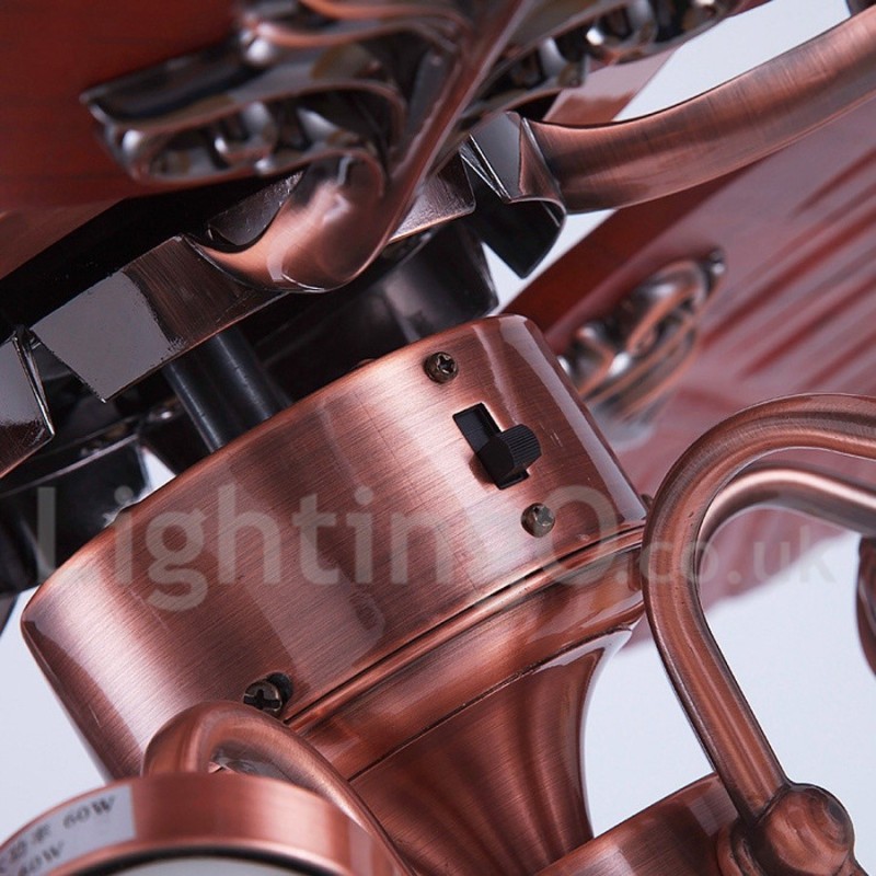 Ventilador de techo rústico estilo retro campestre de 48"