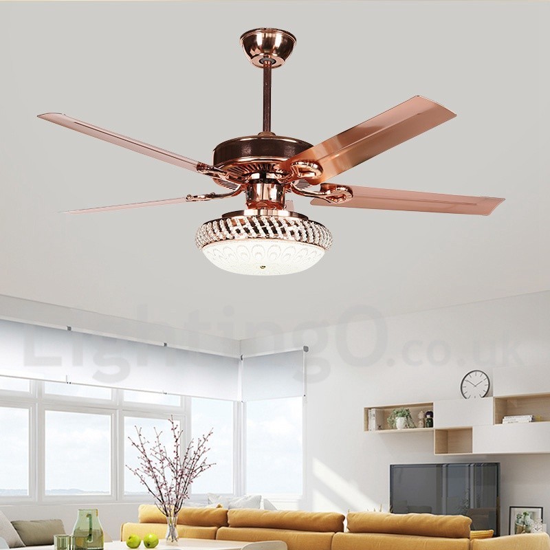 Ventilador de techo moderno y contemporáneo de estilo europeo de 52"