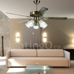 Ventilador de techo vintage estilo europeo de 52"