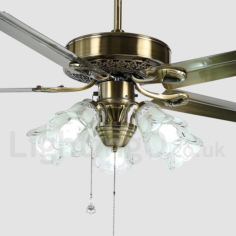 Ventilador de techo vintage estilo europeo de 52"